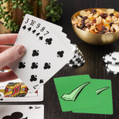 Groene Vink Teken Symbool Pokerkaarten (Insitu)