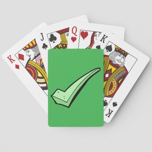 Groene Vink Teken Symbool Pokerkaarten (Achterkant)