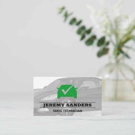 Groene Vinkje | Auto Diensten | Auto Visitekaartje (Staand voorkant)