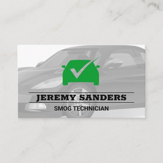 Groene Vinkje | Auto Diensten | Auto Visitekaartje (Voorkant)