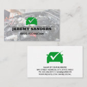 Groene Vinkje | Auto Diensten | Motorruimte Visitekaartje (Voorkant / Achterkant)