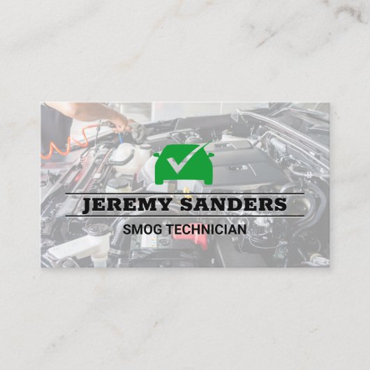 Groene Vinkje | Auto Diensten | Motorruimte Visitekaartje (Voorkant)