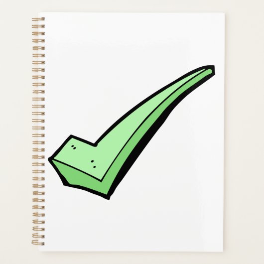 Groene Vinkje Symbool Planner (Voorkant)