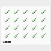 Groene Vinkje Symbool Ronde Sticker (Vel)