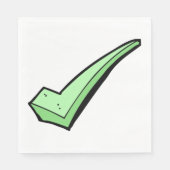 Groene Vinkje Symbool Servet (Voorkant)