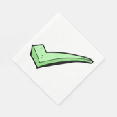 Groene Vinkje Symbool Servet (Hoek)