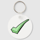Groene Vinkje Symbool Sleutelhanger (Achterkant)