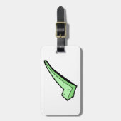 Groene Vinkje Vink Symbool Bagagelabel (Voorkant verticaal)