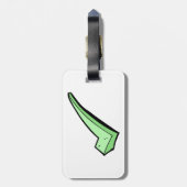 Groene Vinkje Vink Symbool Bagagelabel (Achterkant verticaal)