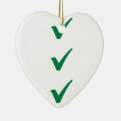 Groene vinkjes keramisch ornament (Rechts)