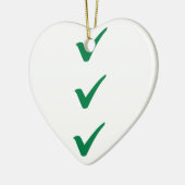 Groene vinkjes keramisch ornament (Links)