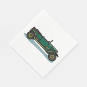 Groene vintage auto klassieke oldtimer auto servet (Hoek)