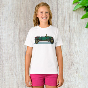 Groene vintage auto klassieke oldtimer auto t-shirt