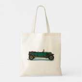 Groene vintage auto klassieke oldtimer auto tote bag (Achterkant)