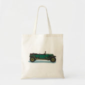 Groene vintage auto klassieke oldtimer auto tote bag (Voorkant)