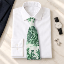 Groene Vintage Bloem Toile Jouy