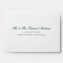 Groene Vintage Bloemen Wedding Suite Envelope