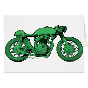 Groene Vintage Cafe Racer