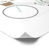 Groene vintage-fiets poster (Hoek)