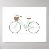 Groene vintage-fiets poster (Voorkant)