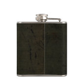 Groene Vintage Grunge Schedel Kruisbotten Heupfles (Achterkant)