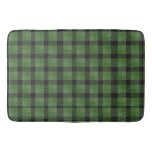 Groene vintage Kerstmis geruite feestelijke cadeau Badmat