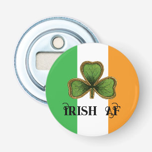 Groene Vintage Shamrock Iers AF St Patrick's Day Button Flesopener