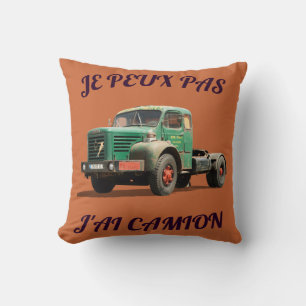 Groene Vintage Truck – Retro Truck Illustratie Kussen