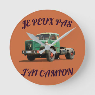Groene Vintage Truck – Retro Truck Illustratie Ronde Klok