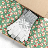 Groene Vintage Waterverf Kerstman Kerstmis Tissuepapier