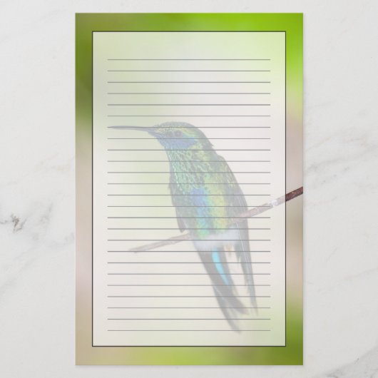 Groene Violet-ear Hummingbird Briefpapier (Voorkant)