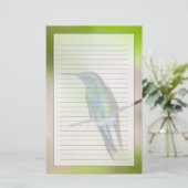 Groene Violet-ear Hummingbird Briefpapier (Staand voorkant)