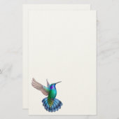 Groene Violet Eared Hummingbird Stationery Briefpapier (Voorkant / Achterkant)