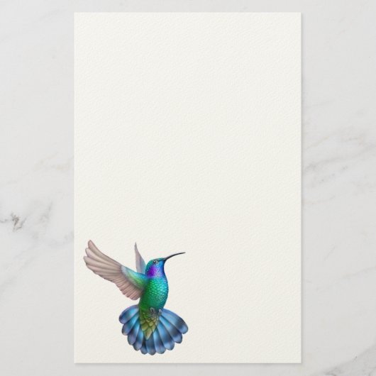Groene Violet Eared Hummingbird Stationery Briefpapier (Voorkant)