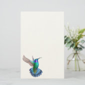 Groene Violet Eared Hummingbird Stationery Briefpapier (Staand voorkant)