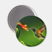 Groene Violetar Hummingbird Magneet (Voorkant / Achterkant)