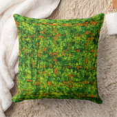 Groene virtuele boomschors, met kleine rode vlekke kussen (Deken)