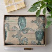 Groene vis en zwaardvis op Tan-ontkoppeling Tissuepapier (Geschenk)