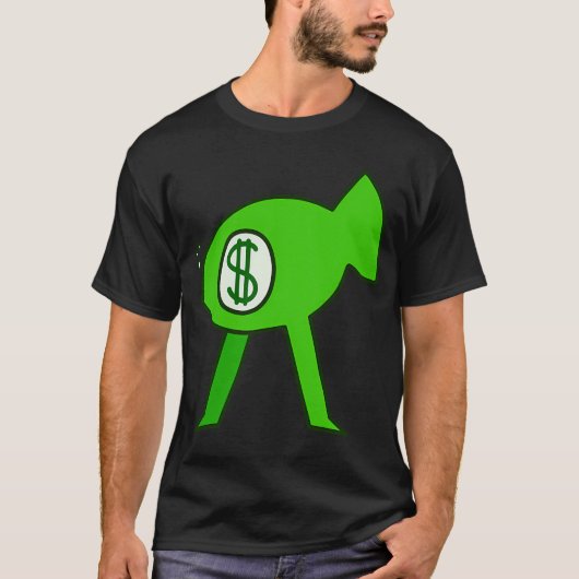 Groene vis met poten t-shirt (Voorkant)