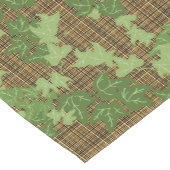 Groene vis op gouden zwarte bruine vlecht korte tafelloper (Hoek)