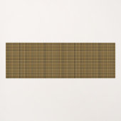 Groene vis op gouden zwarte bruine vlecht yogamat (Achterkant (horizontaal))