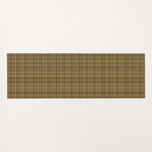 Groene vis op gouden zwarte bruine vlecht yogamat (Achterkant (horizontaal))