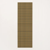 Groene vis op gouden zwarte bruine vlecht yogamat (Achterkant)