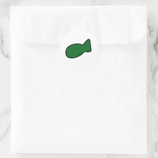  groene vis Sticker (Tas)