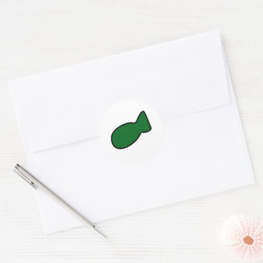  groene vis Sticker (Envelop)