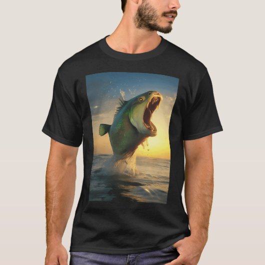 Groene vis t-shirt (Voorkant)