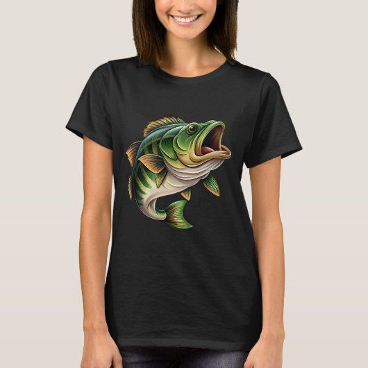 groene vis t-shirt (Voorkant)