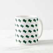 Groene Visachtige Visachtige Witte Koffiemok (Voorkant rechts)