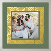 Groene visgraat Custom Foto Folie Art Print (Voorkant)