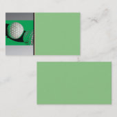 groene visitekaartje sjabloon golfbal foto (Voorkant / Achterkant)